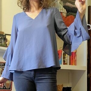 Elegant Blue Women's Top